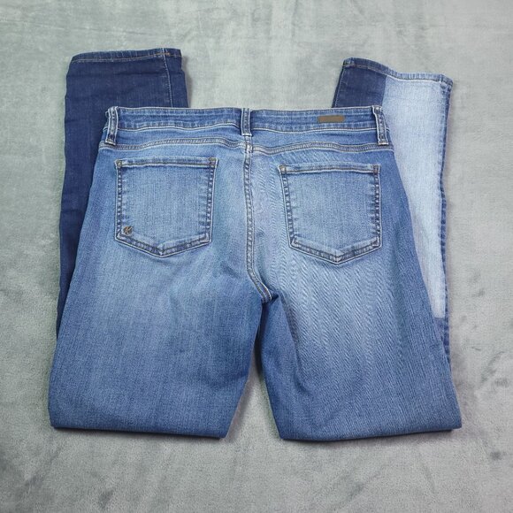 Kut From The Kloth Womens Catherine Boyfriend Jeans 10 Patchwork Distressed - Picture 2 of 9